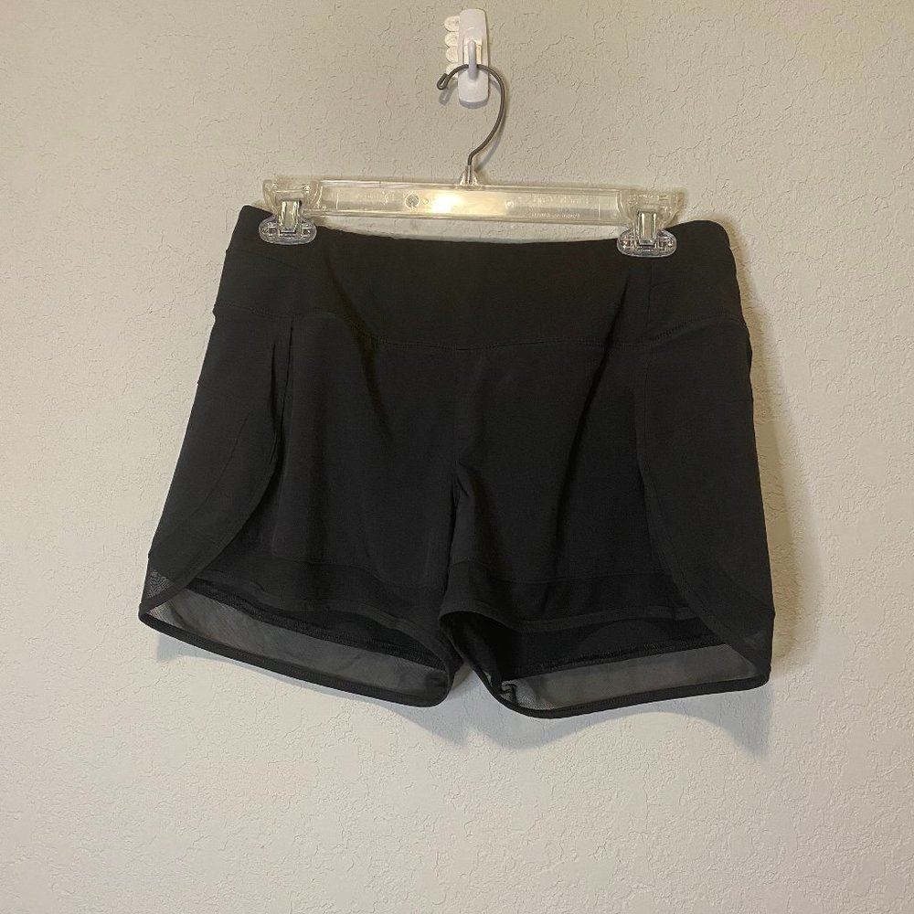 Calia Workout Shorts black mesh trim